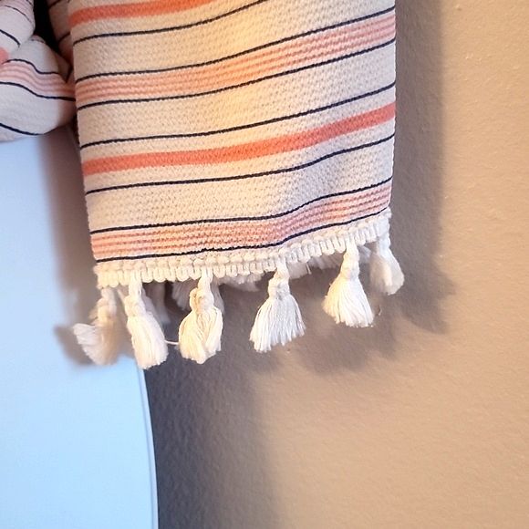 Lavender Field Boho Fringe Striped Top Size Small - Picture 3 of 5